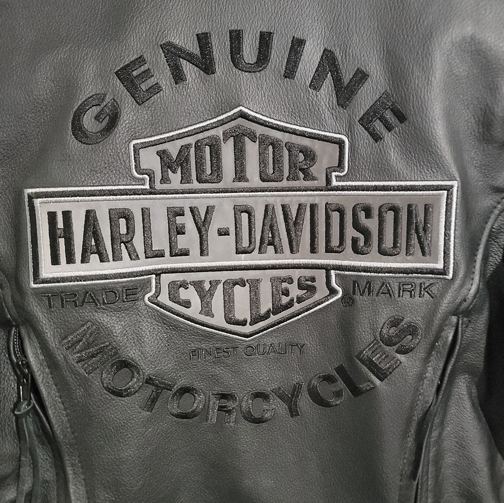 Harley-Davidson Black Leather Jacket M WOMEN'S